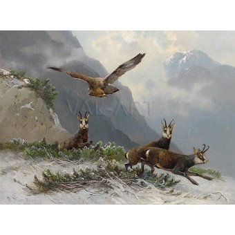 Опасност във високите планини (1875) РЕПРОДУКЦИИ НА КАРТИНИ